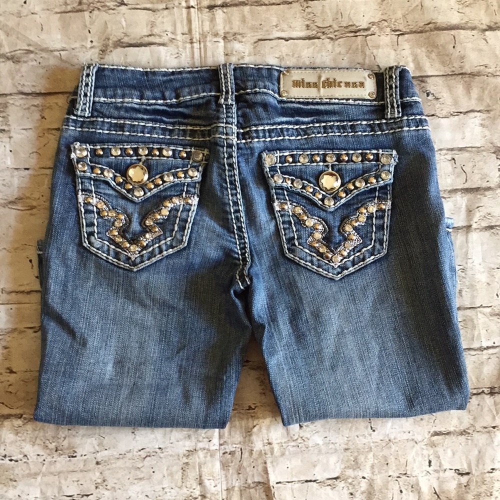 Miss Chic USA embellished pocket jeans Bermuda